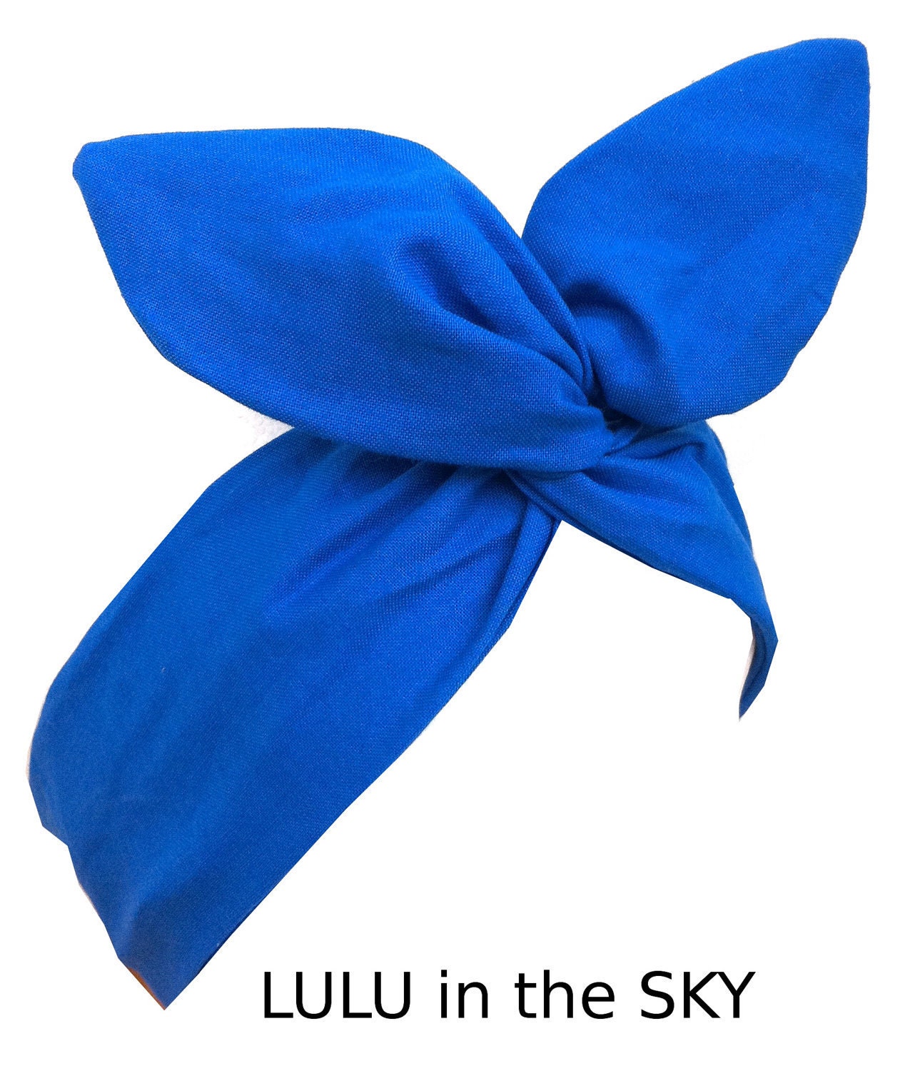 Royal Blue Colour Block PIN UP wire ROCKABILLY Headband Hair Wrap