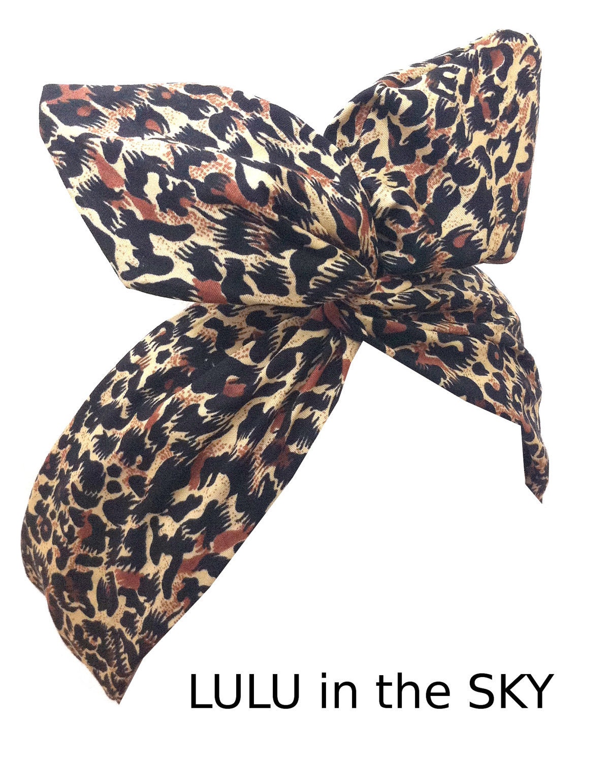 Leopard Animal Print PIN UP wire ROCKABILLY Headband Hair Wrap