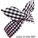Black & White Gingham Check wire ROCKABILLY Headband Hair wrap
