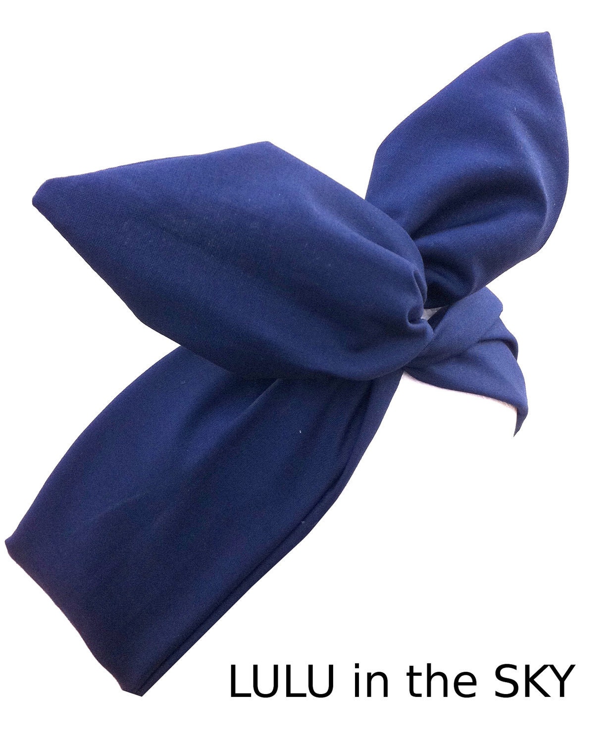 Navy Blue Nautical PIN UP wire ROCKABILLY Headband Hair Wrap