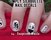 Shakespeare Nail Decals Black and Clear Simply Silhouette by Inspired Nails