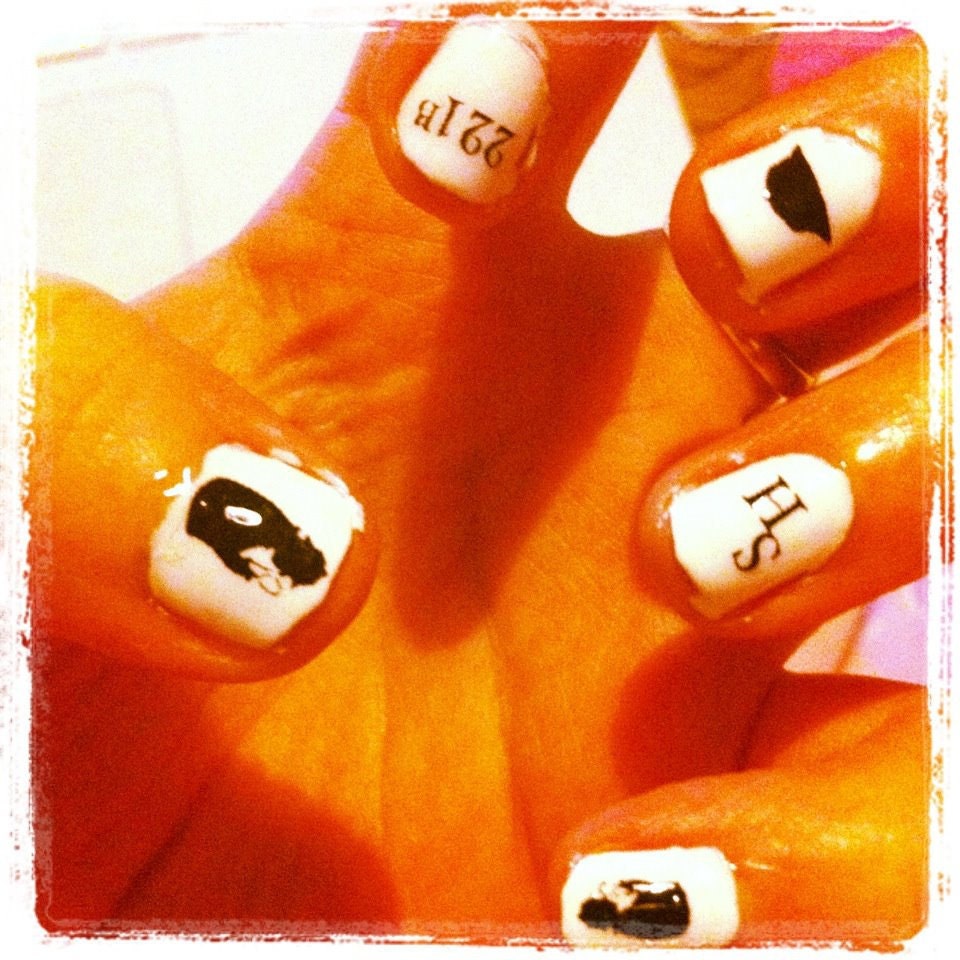 Sherlock Holmes Nail Decals Black and Clear Simply Silhouette by Inspired Nails