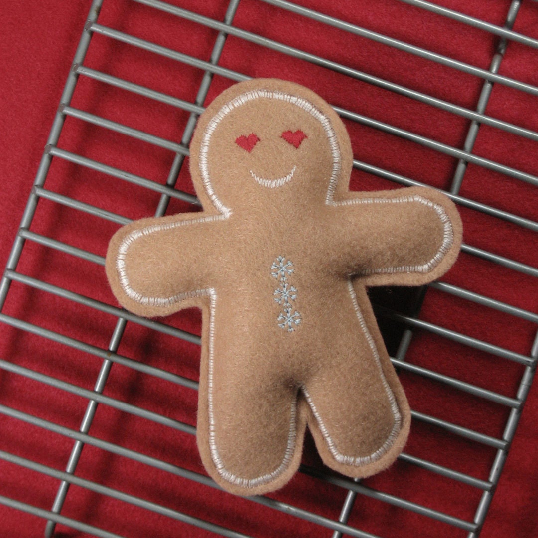 Gingerbread Man Catnip Cat Toy