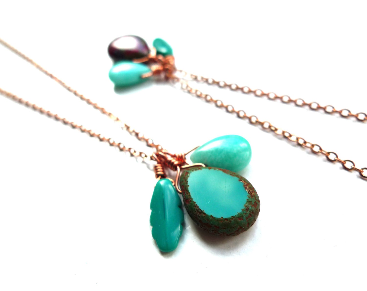 Southwest Charm Necklace - Amazonite Jewelry, Genuine Gemstone