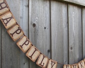 Burlap Wedding Banner Happily Ever After Rustic Reception Fall Wedding Country Western