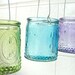 Set of 3 Hanging Tealight Holders Jewel Colors