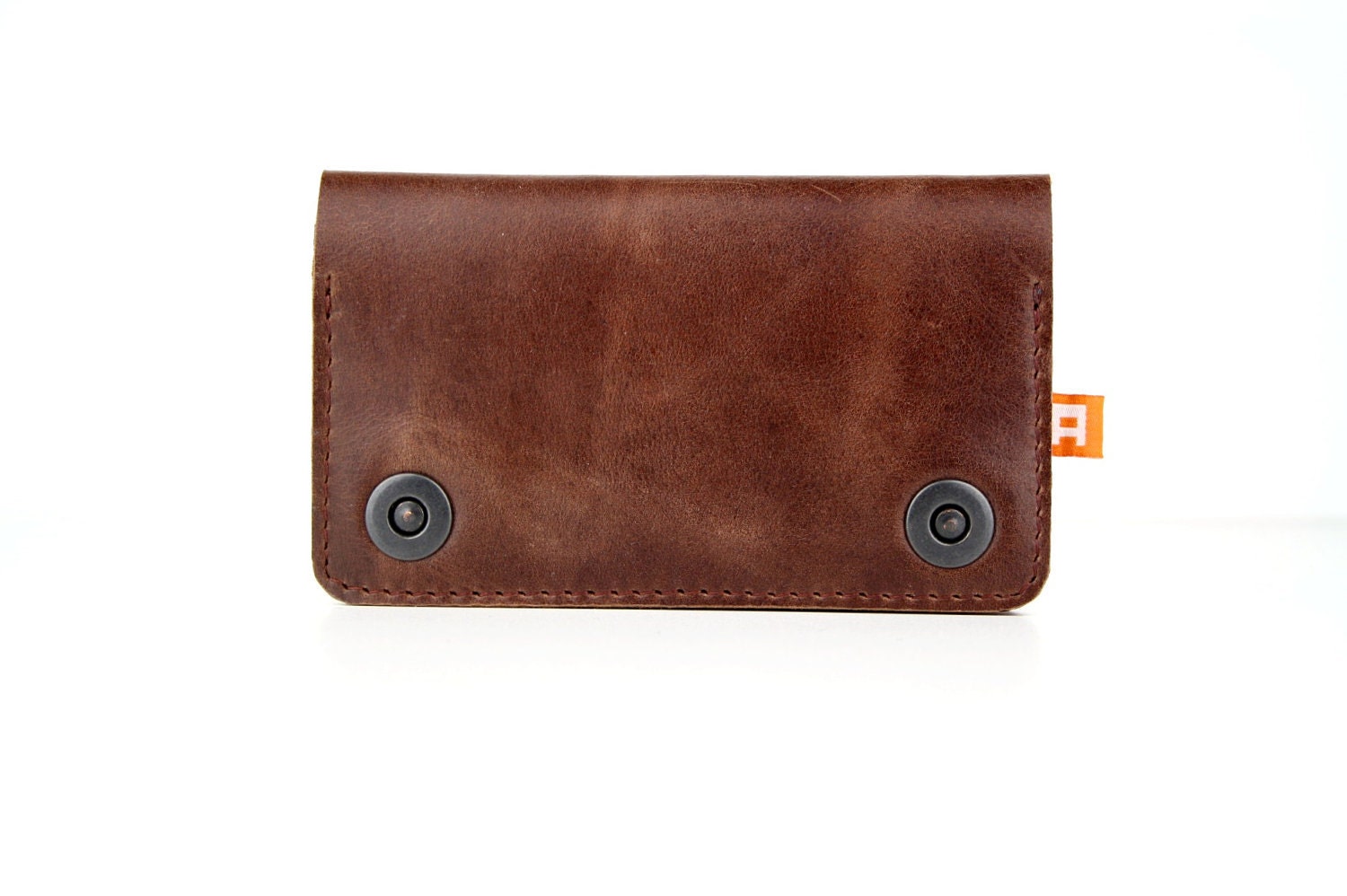 iPhone 5 Wallet Case (Cambie) - Rust Brown Leather