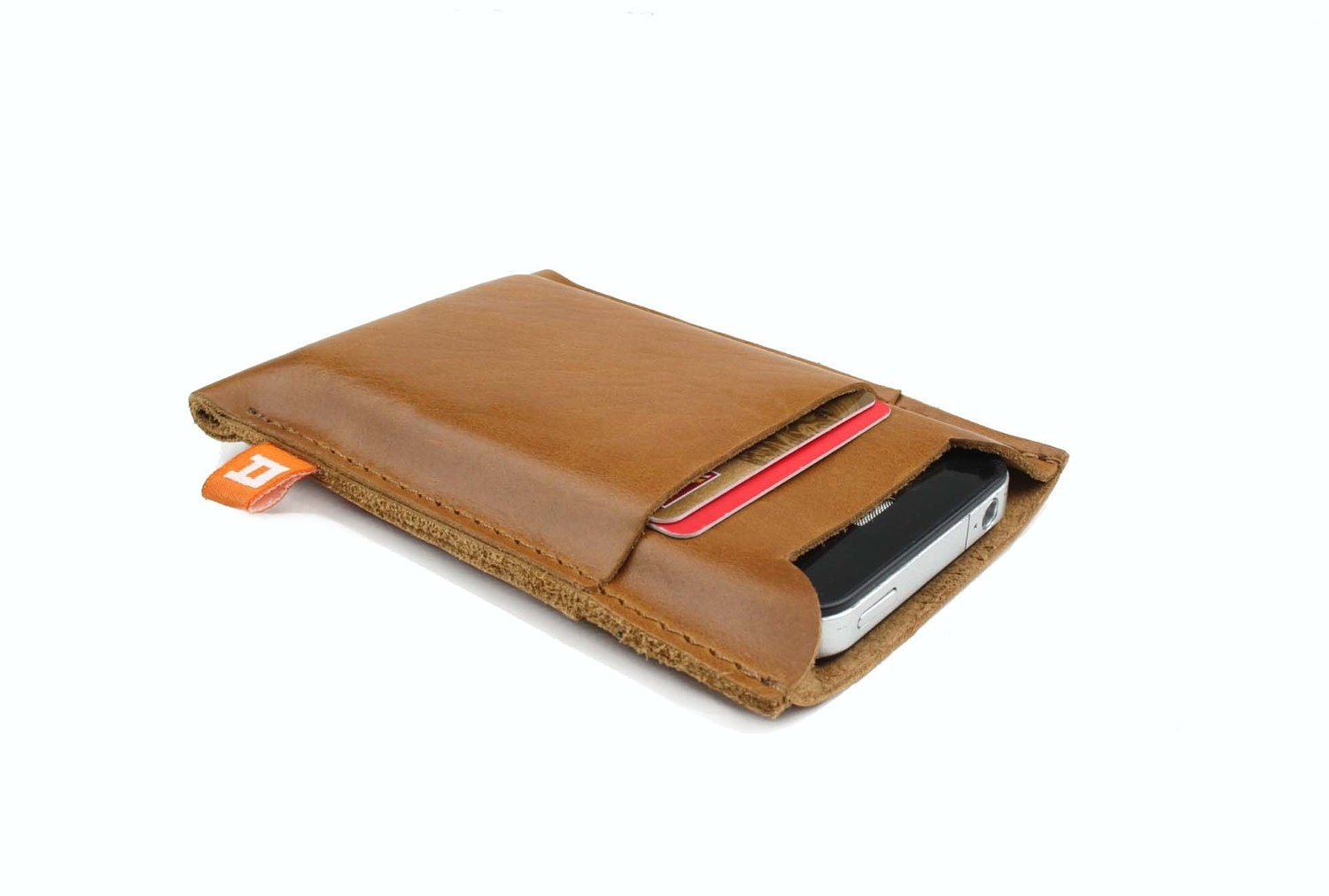 iPhone 4S  Case / Wallet (Marpole) -  Whisky Tan Leather