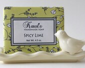 Soap -Handmade Soap - SPICY LIME Soap - Cold Process Soap - All Natural - Vegan Soap