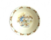 Vintage Bunnykins Bowl Royal Doulton Children's Collectible  - Bathtime Pattern - Nursery Decor