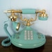 Vintage Blue Telephone - Empress Push Button Princess Style by Western Electric