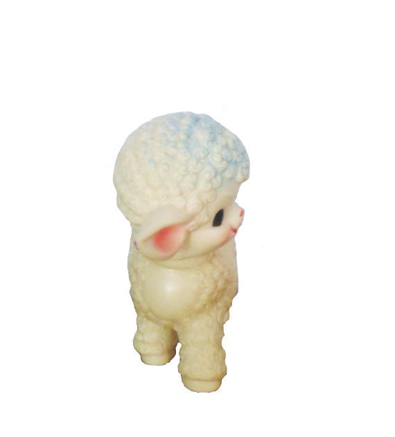 Vintage Squeaky Toy 1950's Little Lamb by Sun Rubber Co. - Treasury Item