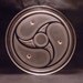 Celtic Spiral art glass display etched candle, candy or serving plate