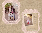 Custom Photo LUXE die-cut Christmas Card "Lace & Love"