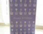 Personalised Purple Tulips Birthday Card