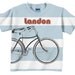 Boys Bicycle T-Shirt, Personalized Blue Stripe Shirt