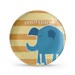 Childrens Plate, Personalized Blue Elephant Birthday, Melamine Dinner Plate