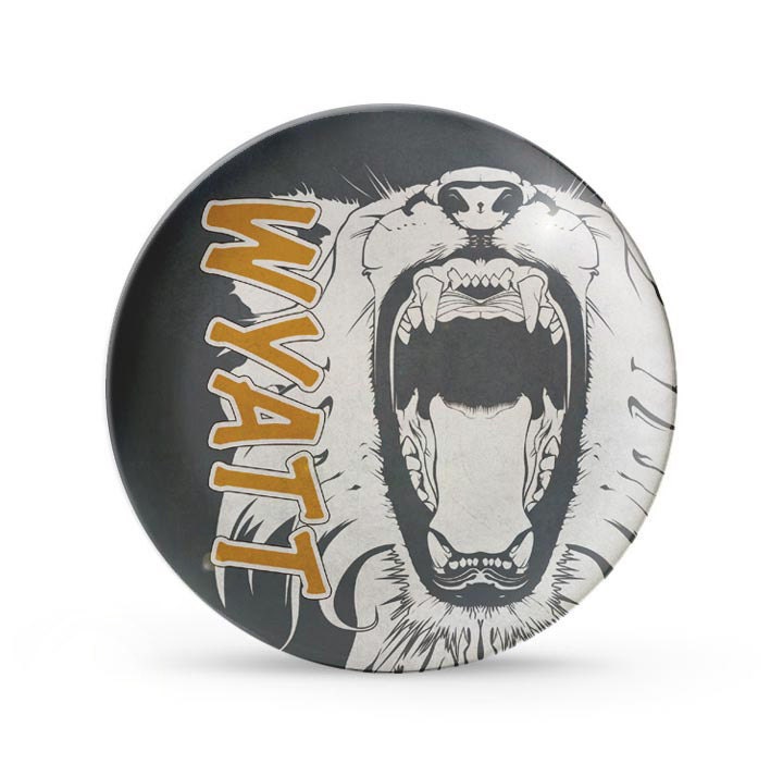 Melamine Lion Plate, Personalized Childrens Birthday Cake, Dinner Plate