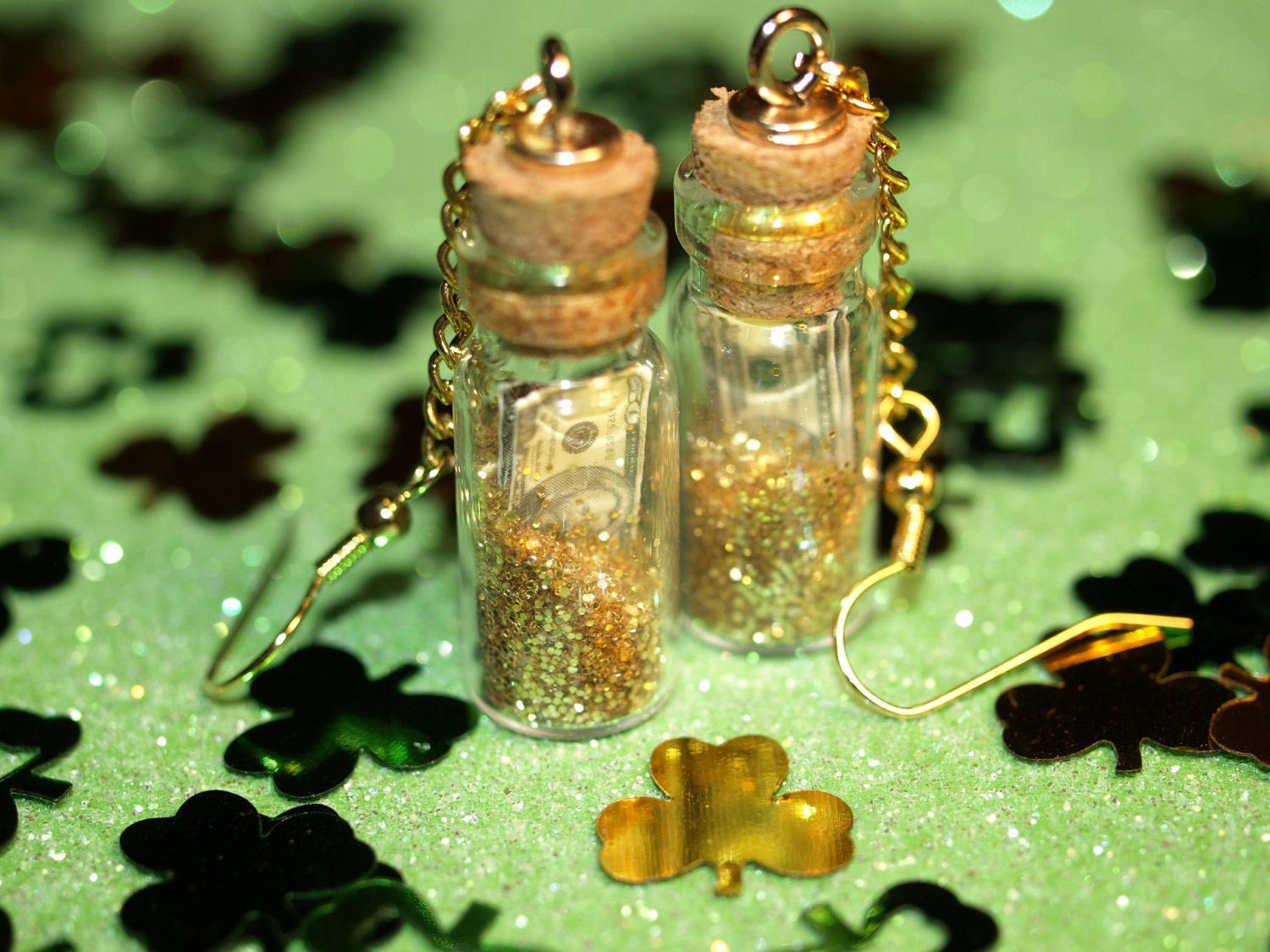 The Happiest Millionaire, Fortuosity Gold and Money Earrings Inspired by Disney Created by Life is the Bubbles
