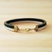 Leather Bracelet in Black & White, "The Pecos Handpainted"