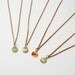 Geometric Necklace, Brass Small Circle Triangle Pattern, The Odessa Slice