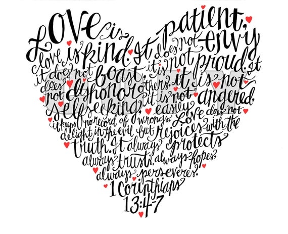 Heart Handwritten 8x10 Print