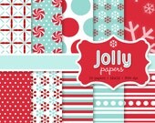 INSTANT DOWNLOAD jolly digital paper set