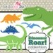 INSTANT DOWNLOAD dinosaur roar clipart collection