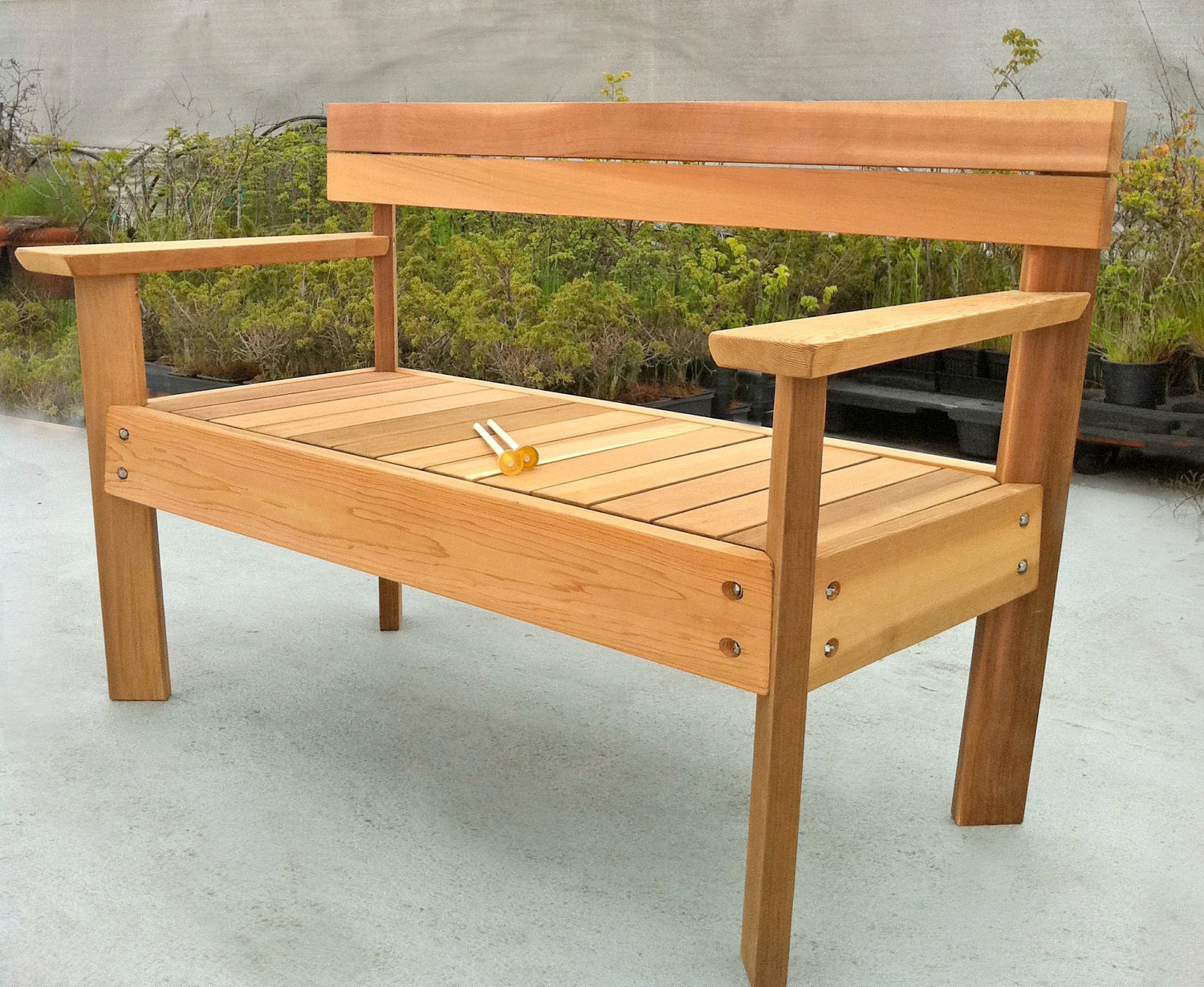 Musical Garden Bench - Outdoor Cedar Xylophone