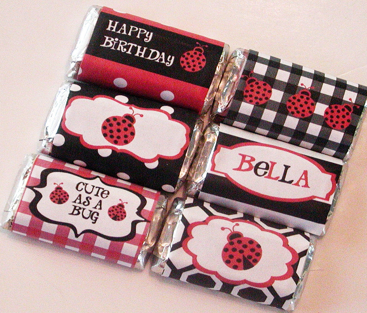 Ladybug Party Mini Candy Wrappers