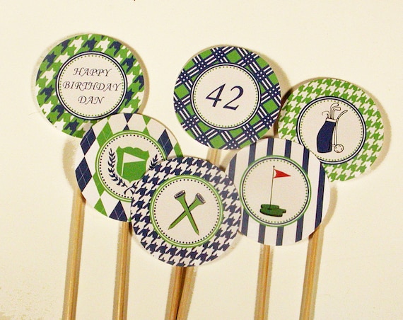 Printable Golf Party Cupcake Toppers Il_570xn