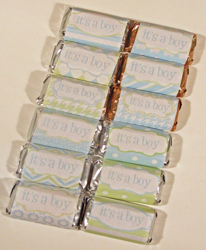 It's a Boy Mini Candy Bar Wrappers Il_570xn