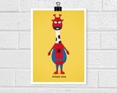 Superheroes print decor - Spider Man -  5 x 7 Print