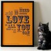 The Beatles - All You Need Is Love Distilled. Limited Edition Letterpress A3 Poster Print.