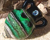 Glass Perfume Bottle Necklace, Hand Blown Aromatherapy Vessel on Cord