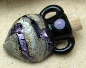 Purple Glass Lampwork Vessel Hand Blown Perfume and Oil Diffusing Pendant
