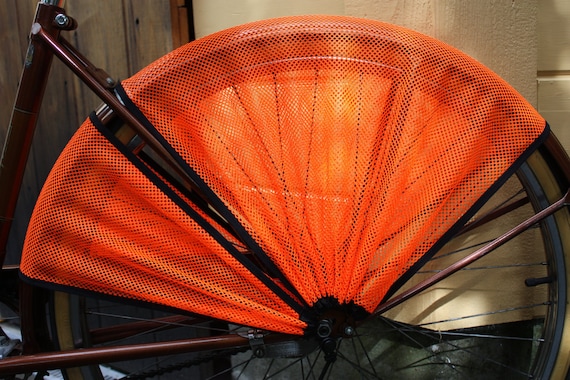 Bicycle skirt guard. Screaming Fluorescent Orange
