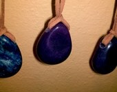 Quartz Pendant - Amber - Pink - Blue - Purple