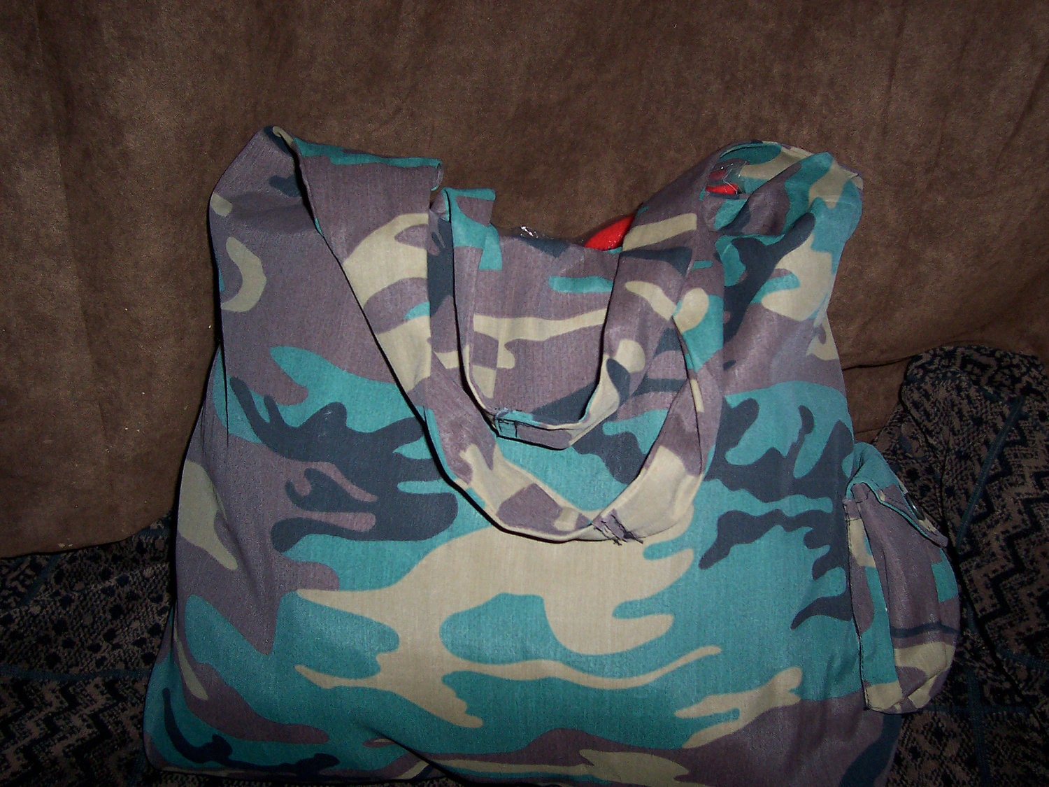 Militant Camouflage Hand Bag, Tote, Grocery Bag,