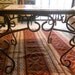 Fabulous Italianate mosaic and wrought iron table, shabby chic rusty wrought iron, ceramic mosaic