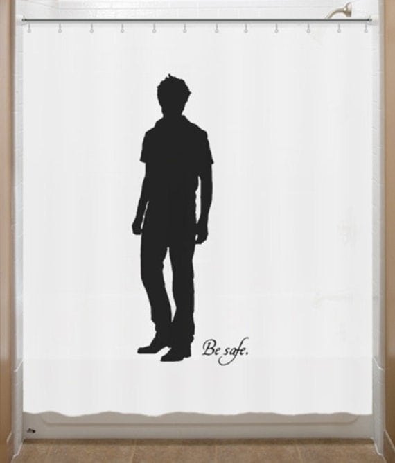 Edward Shower Curtain Robert Pattinson Be Safe Twilight Pattison Cullen Bella Swan bathroom decor bath kids