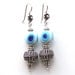 Byzantine Beauty Earrings - Handmade Glass Evil Eye Bead