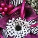Deco Mesh HOT PINK and ZEBRA Wreath