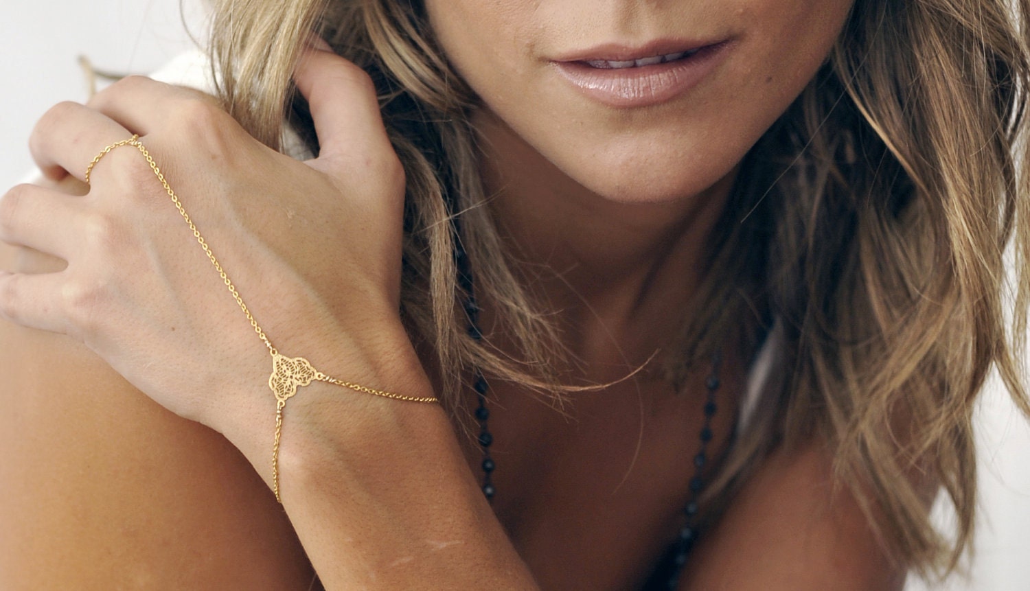 Hodu Hand Chain - ring/bracelet - slave bracelet. 14kt gold filled NOW AVAILABLE