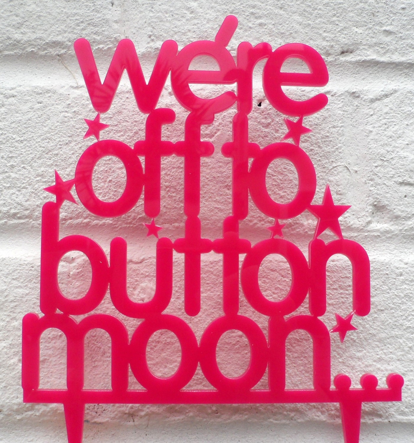 Your design on a cake topper. Bespoke custom made laser cut cake topper