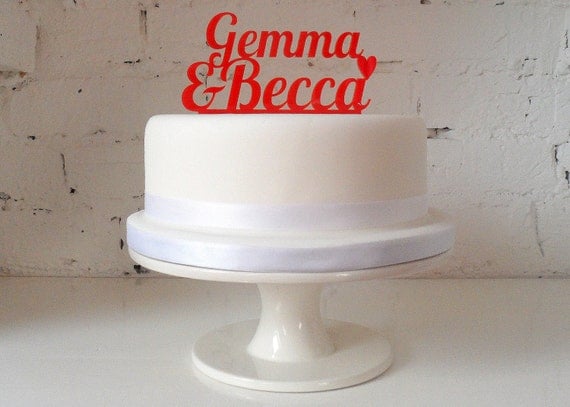 Personalised Name Wedding Cake Custom Made Cake Topper