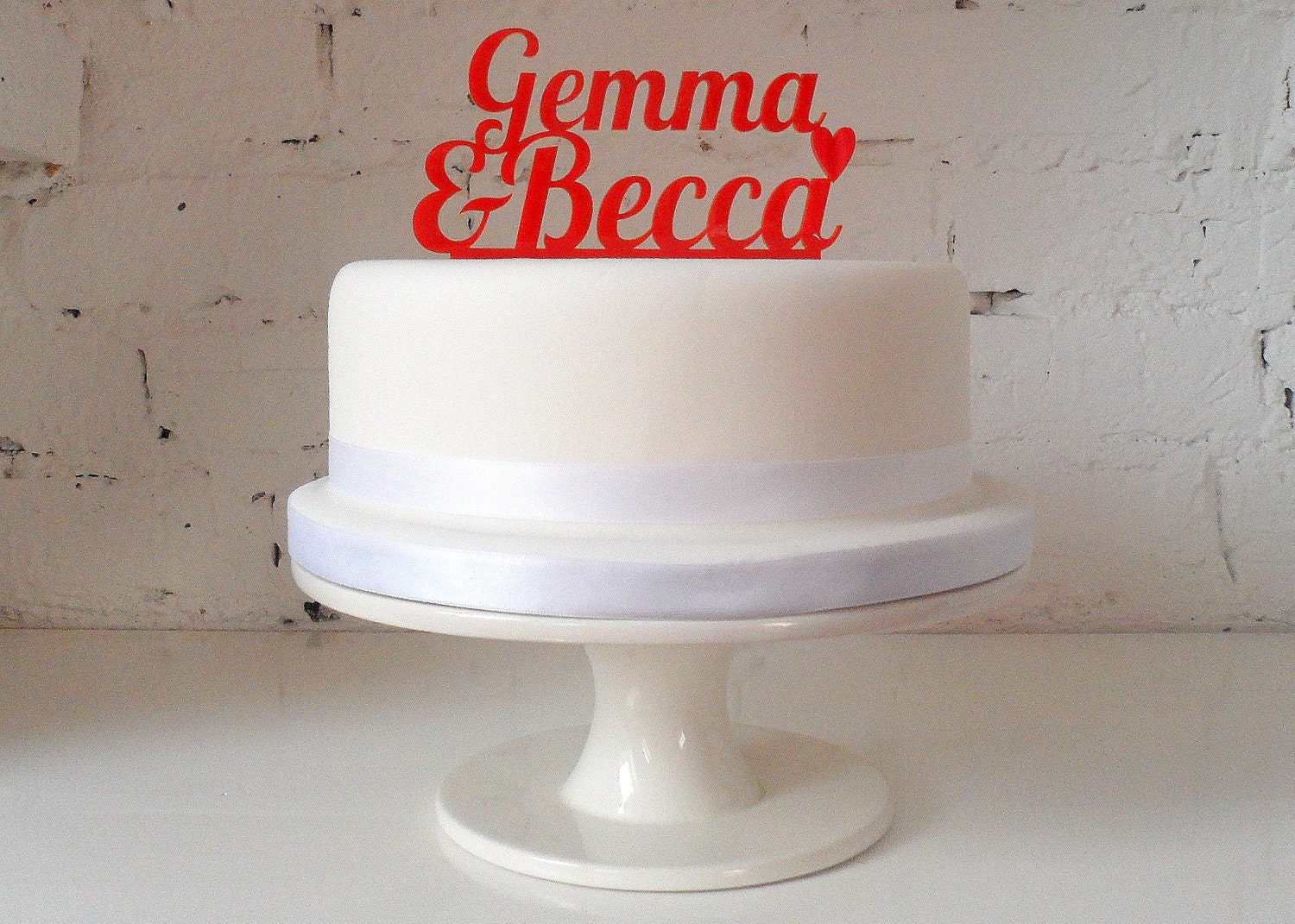 Personalised Name Wedding Cake Custom Made Cake Topper