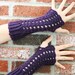 Crochet Deep Plum Purple long lacy fingerless gloves  Romantic Feminine Elegant Beautiful (MADE TO ORDER)