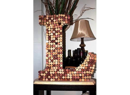 Jumbo Wine Cork Monogram Letter
