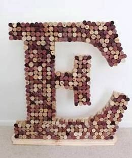 Jumbo Wine Cork Monogram Letter